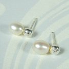 Melted Pearl Studs - Sterling SIlver
