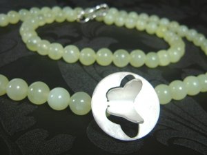 Flutter Amazonite Necklace - Sterling SIlver