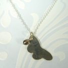 Flutter Necklace with Smoky Quartz - Sterling SIlver