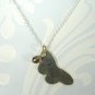 Flutter Necklace with Smoky Quartz - Sterling SIlver