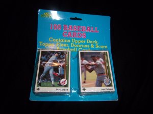 Classic 100 Assorted Baseball Cards (different brands)