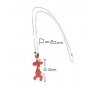 Cute Red Rhinestone Giraffe Pendant