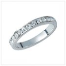 CUBIC ZIRCONIA AND SILVER ETERNITY RING-AVAILABLE NOW-#30054