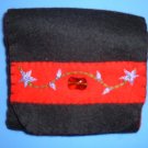 Black, Red, and Purple Organic Wool Felt Tri-Fold Wallet