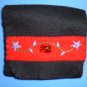 Black, Red, and Purple Organic Wool Felt Tri-Fold Wallet