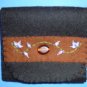 Black, Brown, and Purple Organic Wool Felt Tri-Fold Wallet