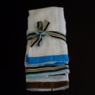Blue and teal  burp cloths !