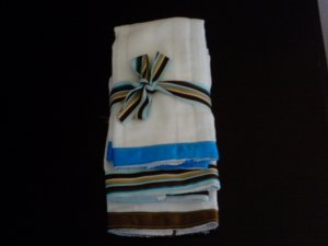 Blue and teal  burp cloths !
