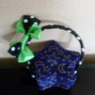 Spot me headband w/ Lime green ribbon