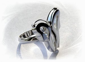 Artisian Handcrafted Designer Sterling Silver Butterfly Ring