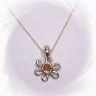 Sterling Silver Citrine Necklace and Pendant