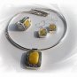 Artisian Handcrafted Designer Sterling Silver Amber Jewelry Set