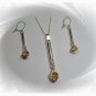 Artisian Handcrafted Designer Sterling Silver Dangle Earrings with Roses