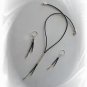 Artisian Handcrafted Designer Sterling Silver Black Lariat Cord Necklace Set