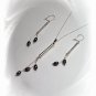 Artisian Handcrafted Designer Sterling Silver Glass Coral Earrings and Pendant Set