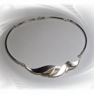 Artisian Handcrafted Sterling Silver Two Tone Choker Necklace