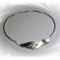 Artisian Handcrafted Sterling Silver Two Tone Choker Necklace