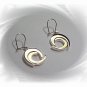10 pairs of Sterling Silver Circle Drop Earrings With 14K Gold Accent, Wholesale