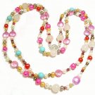 Artisian Handcrafted Designer Multi Color Freshwater Pearl Necklace
