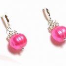 Artisian Handcrafted Designer Pink Freshwater Pearl Earrings