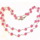 Artisian Handcrafted Designer Sterling Silver and Pink Freshwater Pearl Necklace