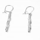 Artisian Handcrafted Designer Sterling Silver Twist Dangle Earrrings
