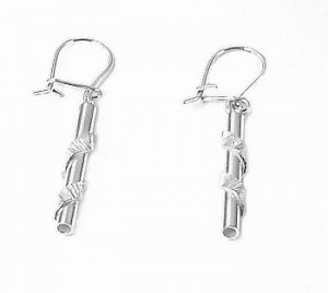 Artisian Handcrafted Designer Sterling Silver Twist Dangle Earrrings