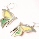 Artisian Handcrafted Designer Sterling Silver Butterfly Dangle Earrings