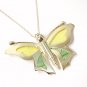 Artisian Handcrafted Sterling Silver Butterfly Pendant with Accent Decorations