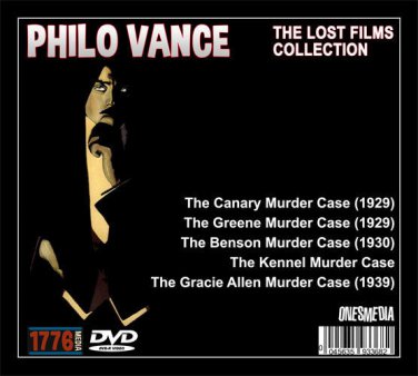 THE PHILO VANCE LOST FILMS COLLECTION - 5 DVD-R - 5 MOVIES & TV PILOT