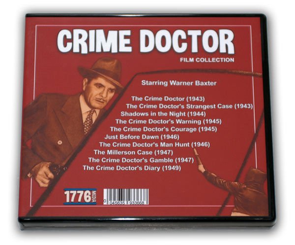 CRIME DOCTOR FILM COLLECTION - 5 DVD - 10 MOVIES - with Warner Baxter