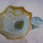 Hand Blown 1960's Glass Swan Bowl