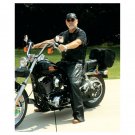 Diamond Plate™ Rock Design Genuine Buffalo Leather Motorcycle Chaps