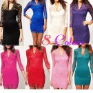LITTLE black dress party evening elegant Mini Lace Dress clubbing elegant