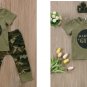 Cute Boys Girls Clothes short sleeve top round neck T-shirts camouflage Pants