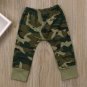 Cute Boys Girls Clothes short sleeve top round neck T-shirts camouflage Pants