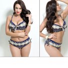 PLUS SIZE BIKINI 2pc Bathing suit womens sexy swimwear XL 2X navy blue