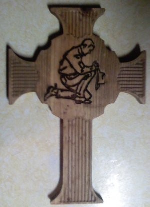 Praying Cowboy Cross