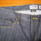 CIRCA MEN'S JEANS straight cut 34X31.5" dark blue denim