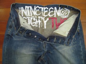 NEXT MEN'S JEANS regular 34X33.5" medium blue denim
