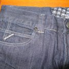 METAL MULKHA MEN'S JEANS straight relaxed fit 32X33" dark blue denim