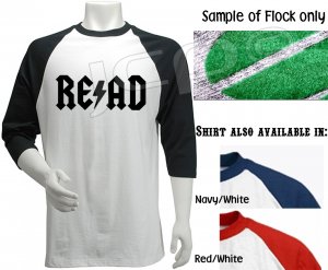 READ ACDC Style Team Jersey Shirts Teacher Shirt Great for reading and Librarian