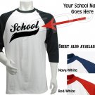 Your School Name on Baseball Jersey Shirt Teacher History Art Science Math Reading