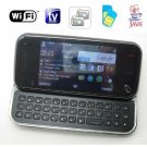 Qwerty Slider mobile phone TV Wifi Jave Quad band Unlocked dual sim cell phone