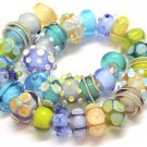 Handmade Lampworked Glass Beads Raised Designs 02