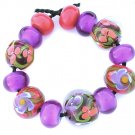 Handmade Lampworked Glass Beads Flowers 01