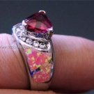 FIRE OPAL .925 SILVER RING  assorted colors & sizes : 1