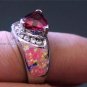 FIRE OPAL .925 SILVER RING  assorted colors & sizes : 1