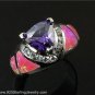 FIRE OPAL .925 SILVER RING assorted colors & sizes : 1