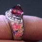 FIRE OPAL .925 SILVER RING assorted colors & sizes : 1